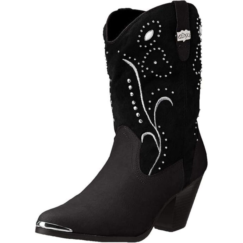 Dingo Women's Ava Western Boot, Black, 8 M US